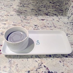 Grove Collaborative Ceramic Sink-Side Stoneware Tray & Bubble Up Dish